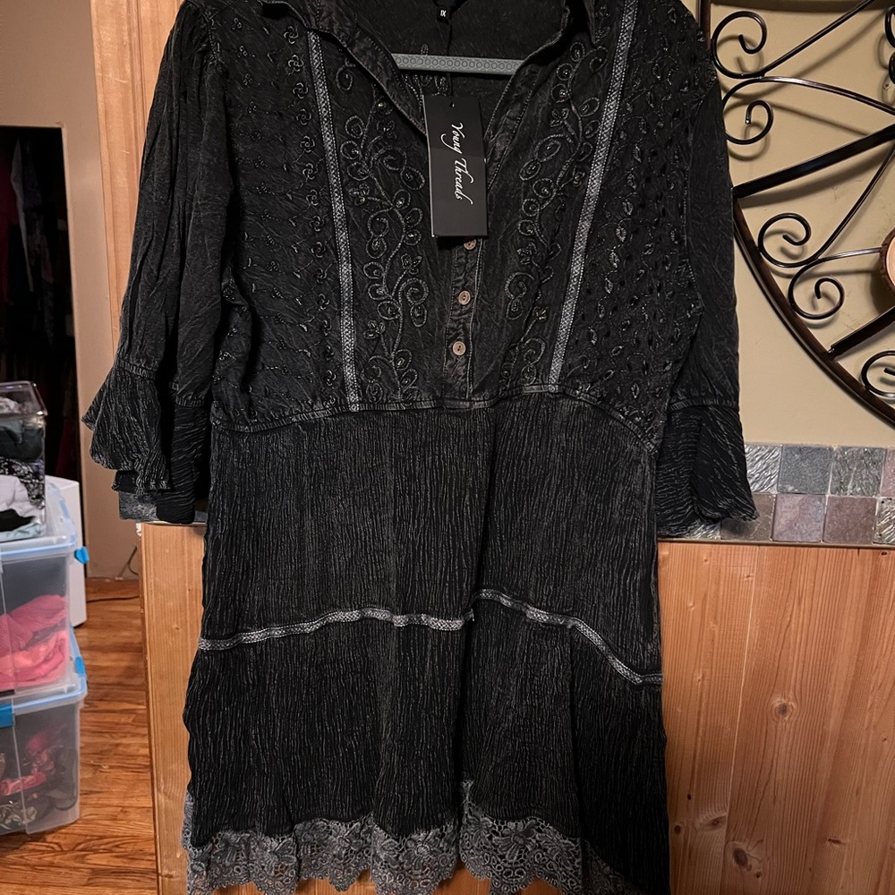 Young Threads Black Mini Dress